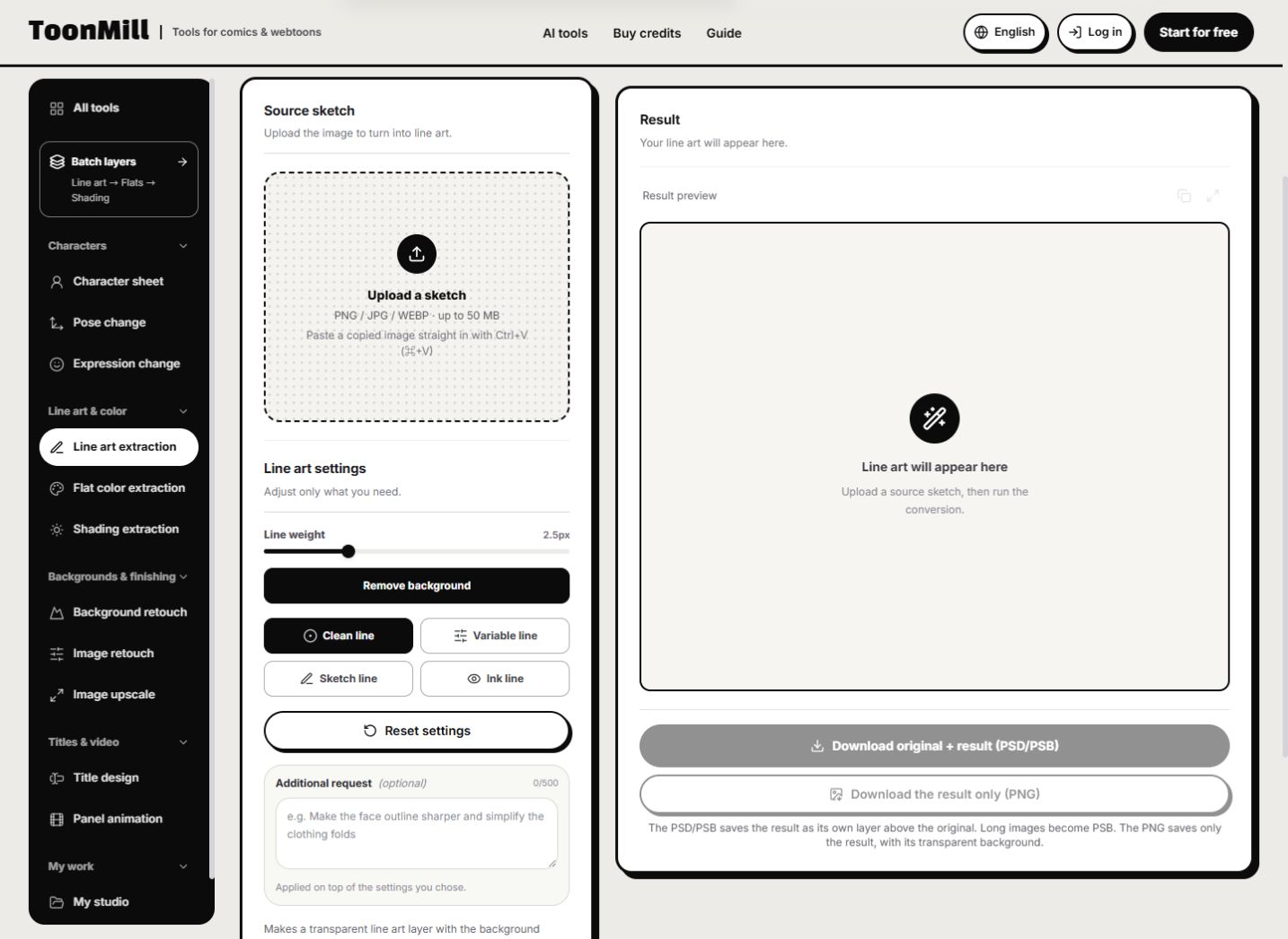 Current line weight and style controls